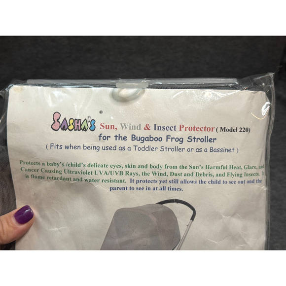 Sashas Sun Wind and Insect Cover for Bugaboo Frog Stroller - Made In USA - NEW - Picture 4 of 5